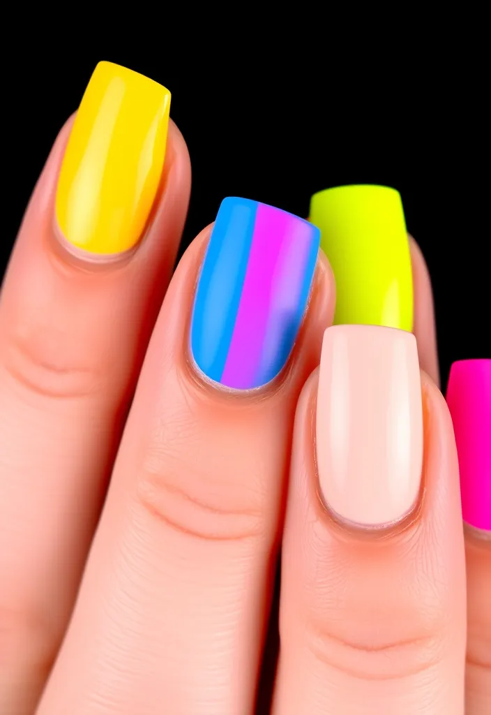 25 Creative Nail Designs That Are Perfect for Every Occasion (Wait Until You See #10!) - 17. Bold Neon Colors