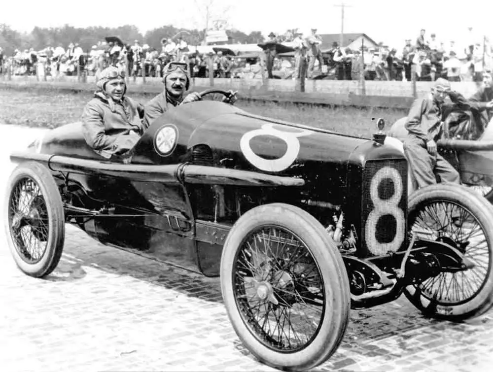 Louis Chevrolet in race | Frontenac Number 8 was engineered for the Indy 500 which Gaston won in 1920.