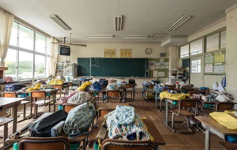 A SCHOOL AT FUKUSHIMA, WAITING FOR STUDENTS TO RETURN
