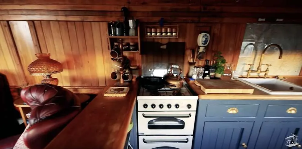 A Woman Turns An Old Railroad Carriage Into A Stunning Off-Grid Tiny House | source: YouTube/Living Big In A Tiny House