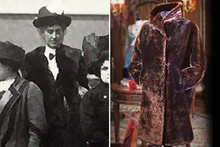 Beaver fur coat worn by Mabel Bennett.