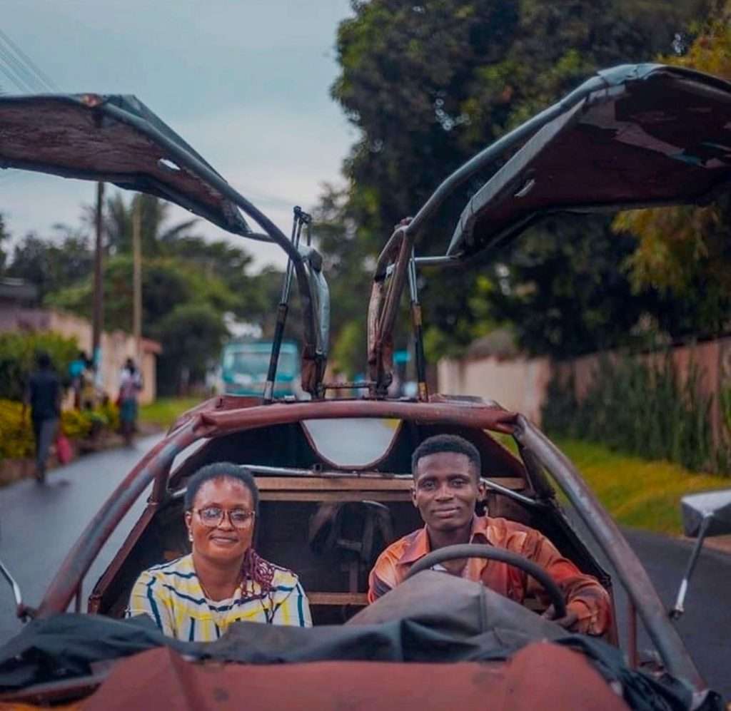 A Ghanaian boy builds a $3,000 DIY car out of scrap metal