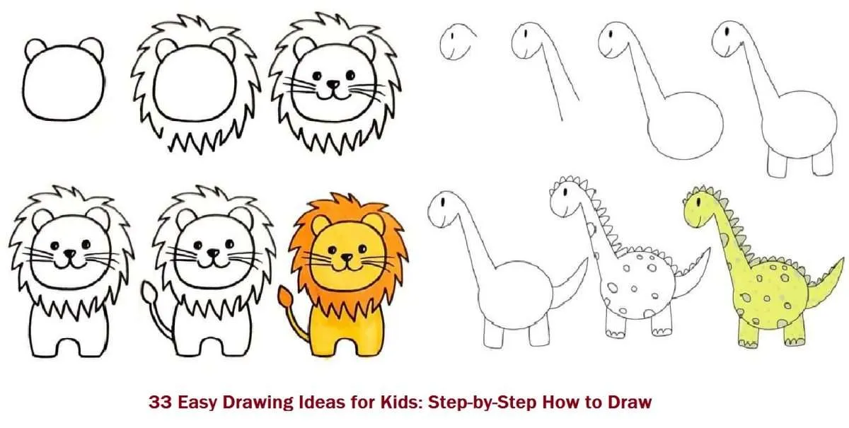 33 Easy Drawing Ideas for Kids: Step-by-Step How to Draw - ShutterBulky