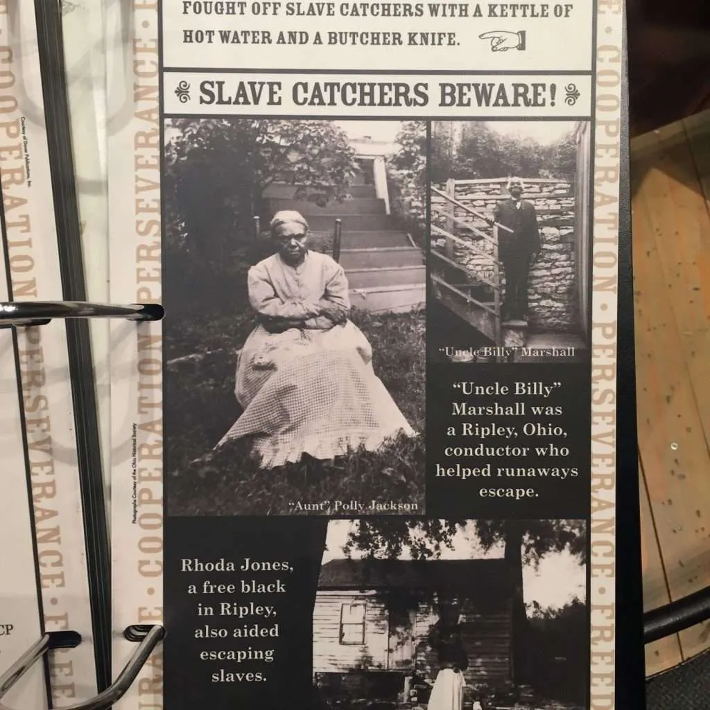 Polly Jackson, Billy Marshall, and Rhoda Jones all helped and aided runaway slaves to freedom