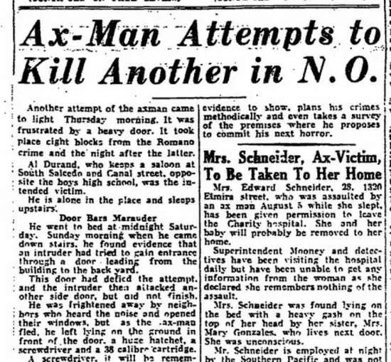The Axeman of New Orleans: Terrorizing the City