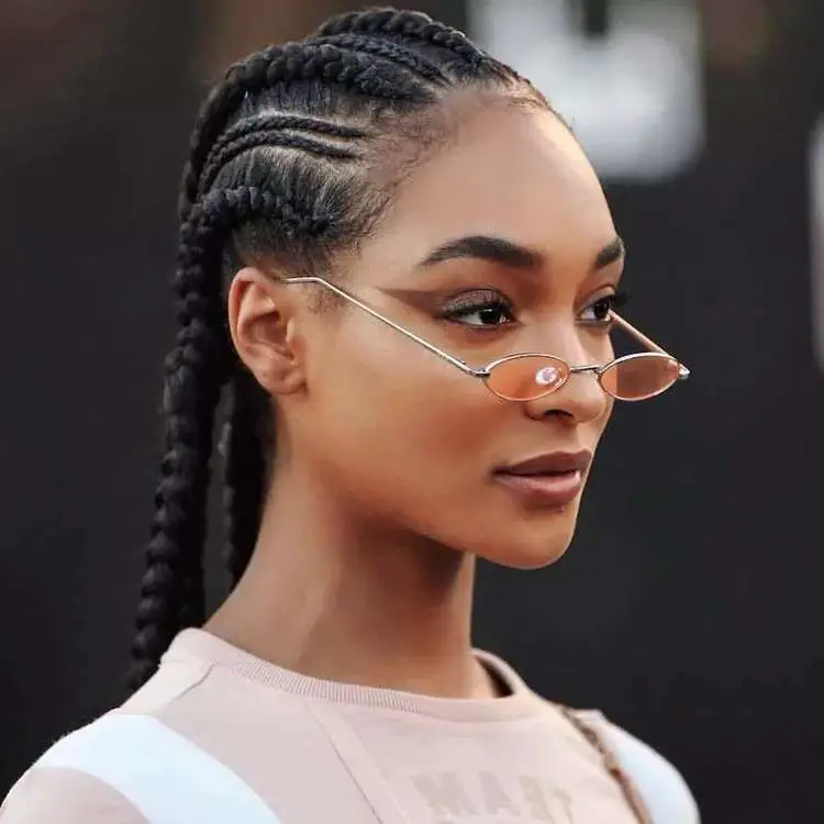 Cornrows with hair Easy Guide - Alternating Thin and Thick Braids