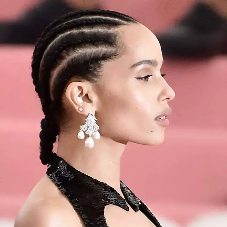 Cornrows with hair Easy Guide - Classic Cornrows with a Low Braided Ponytail