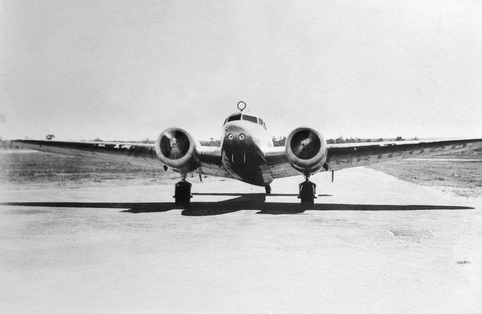 Amelia Earhart, and navigator Fred Noonan, depart from an airstrip in Australia, days before disappearing forever, 1937.