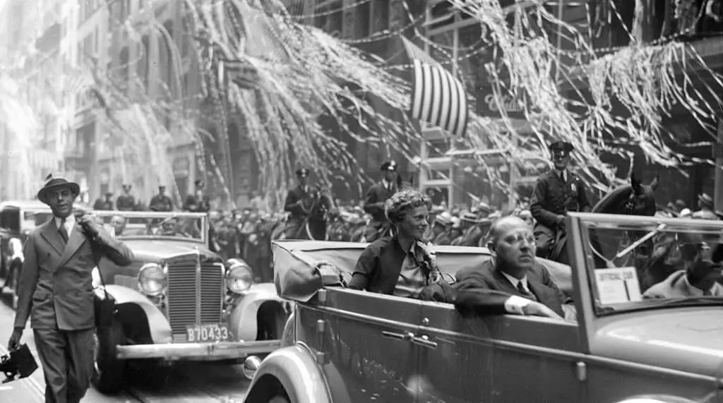 Amelia Earhart parade in 1932 in New York City