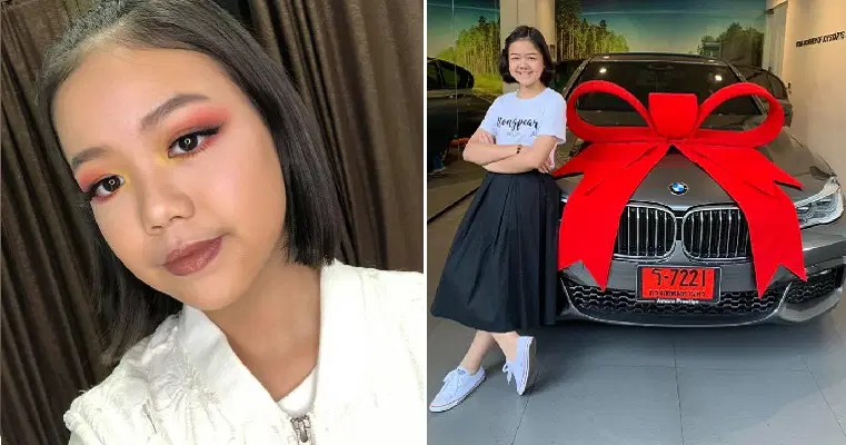 12-year-old makeup artist already making millions and bought herself a brand new BMW