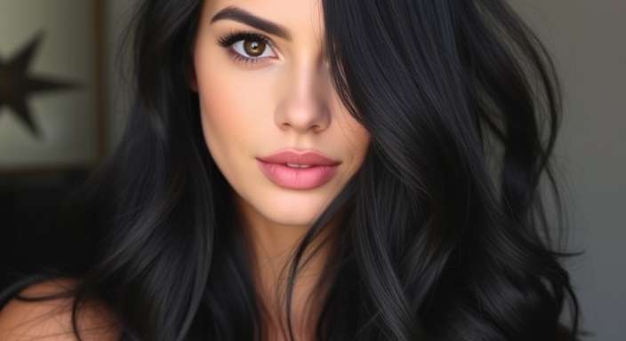 Embrace the Allure of Brunette with Black Hair 1