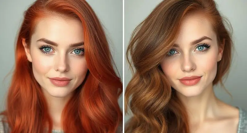 women after and before use color oops to remove red hair dye